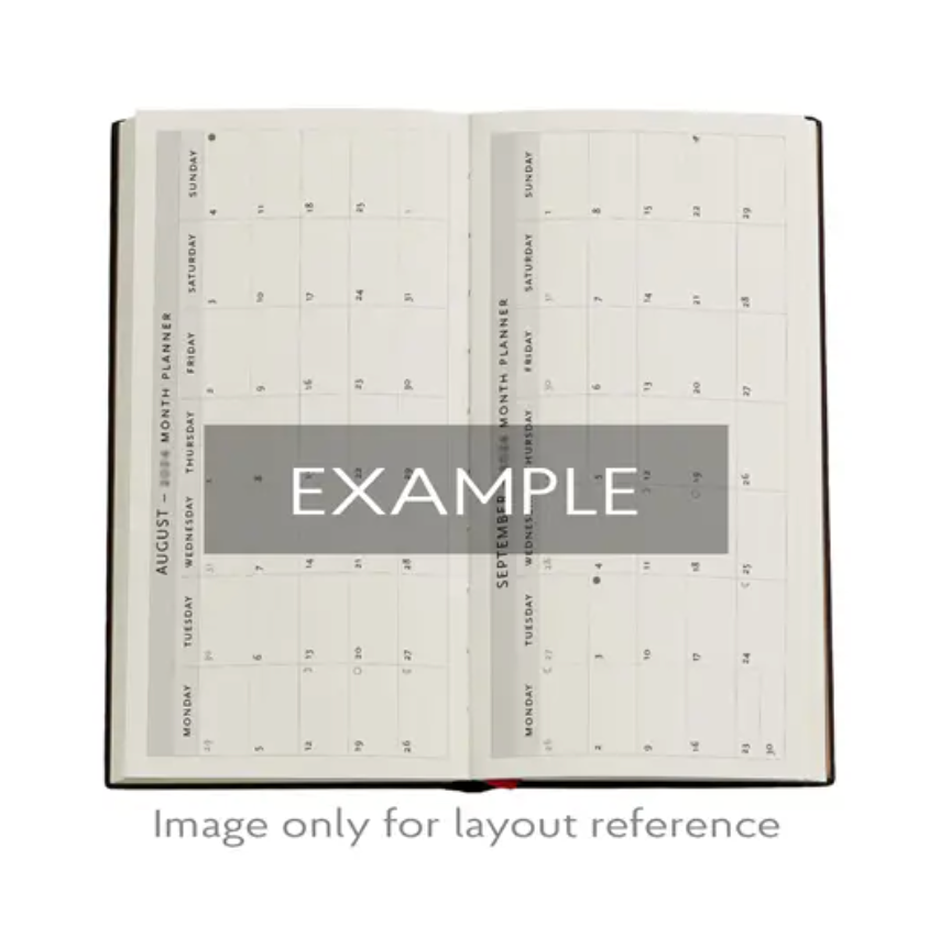 2026 Kara-ori Pink, Slim, Horizontal, Hardcover Weekly Diary