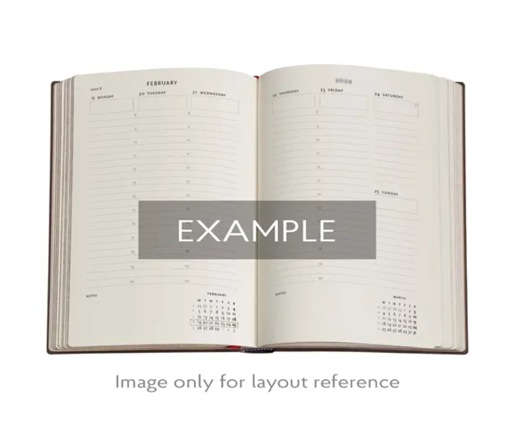2026 Kara-ori Pink, Maxi, Vertical, Hardcover Weely Diary