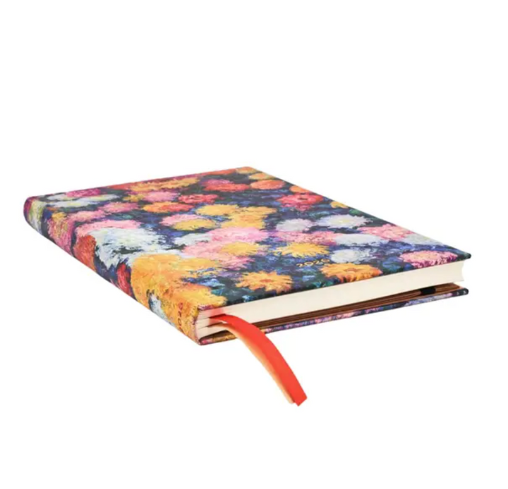 2026 Monet's Chrysanthemums, Maxi, Horizontal, Hardcover Weekly Diary