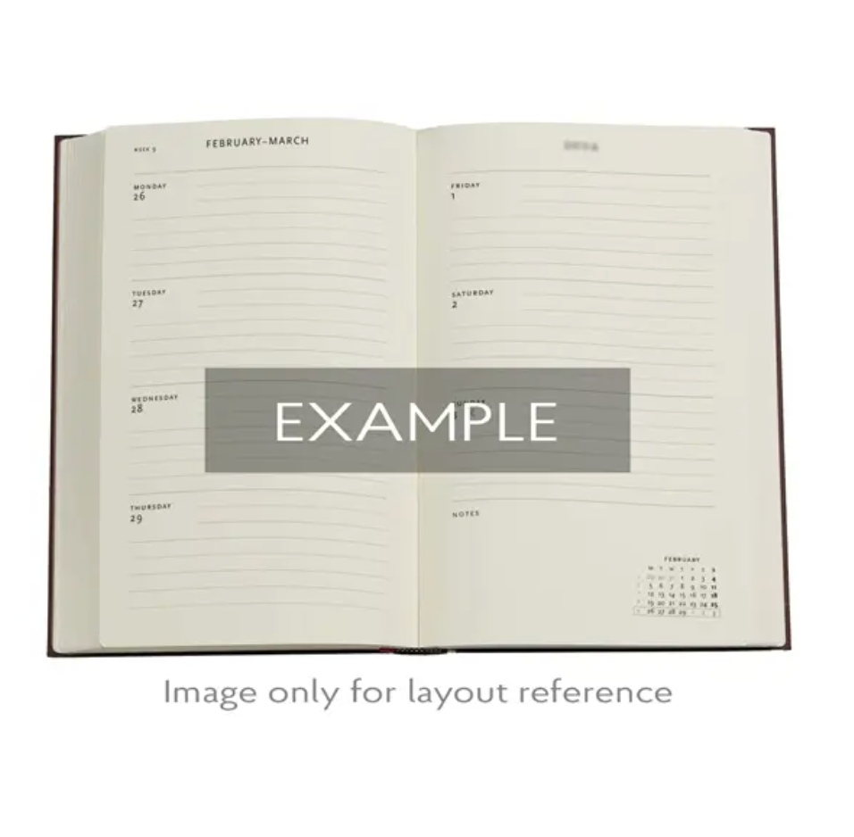 2026 Monet's Chrysanthemums, Maxi, Horizontal, Hardcover Weekly Diary