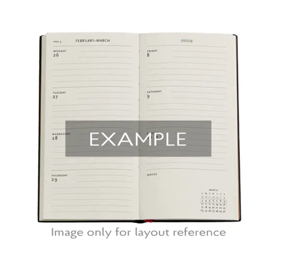 2026 Porto, Slim, Horizontal, Hardcover Weekly Diary