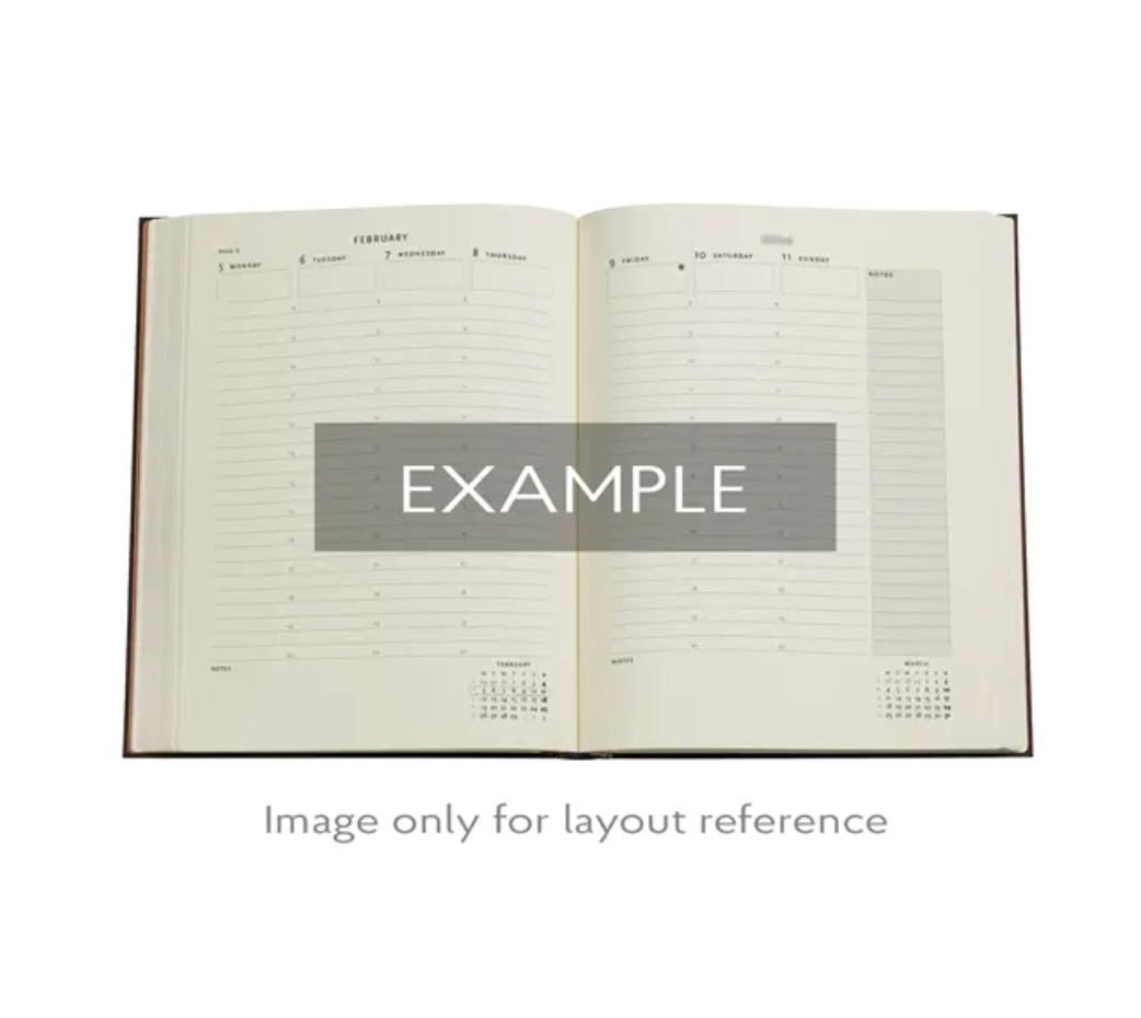 2026 Pear Garden, Ultra, Vertical, Hardcover Weekly Diary