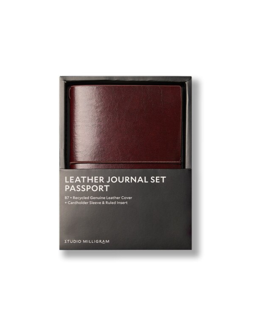Studio Milligram B7 Refillable Passport Journals - Burgundy