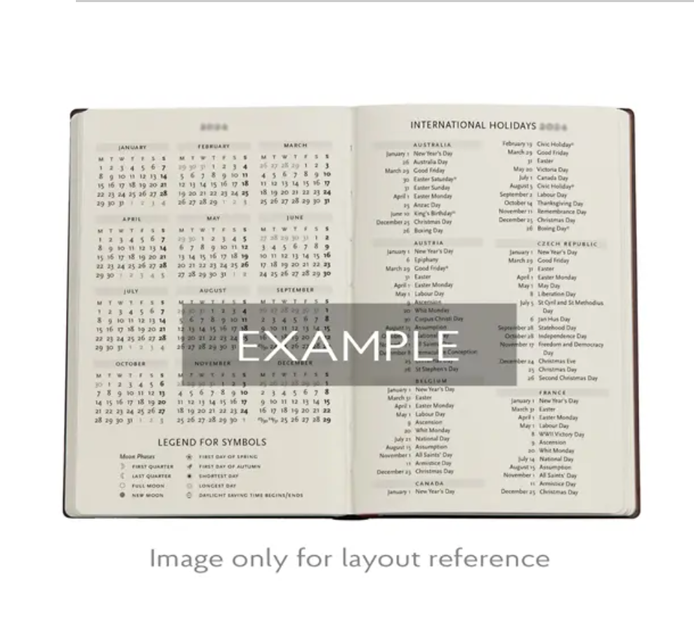 2026 Fiammetta, Midi, Vertical, Hardcover Weekly Diary