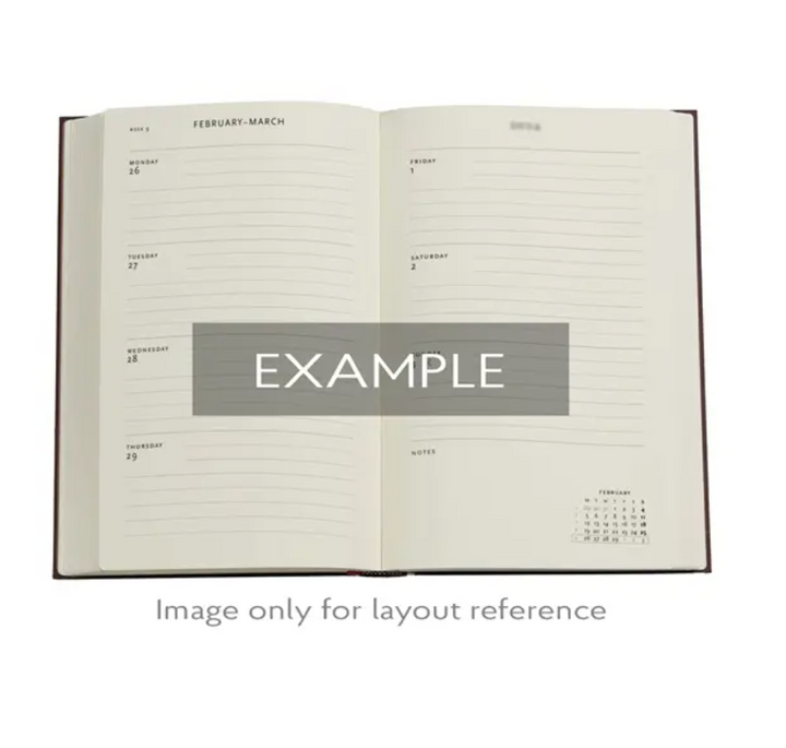 2026 Spinola Hours, Maxi, Horizontal, Hardcover Weekly Diary