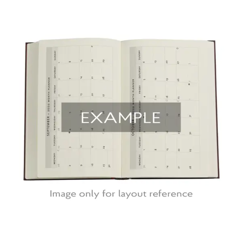 2026 Spinola Hours, Maxi, Horizontal, Hardcover Weekly Diary