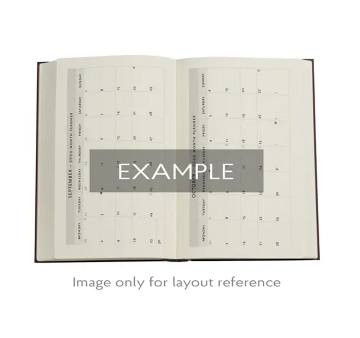2026 Spinola Hours, Maxi, Horizontal, Hardcover Weekly Diary
