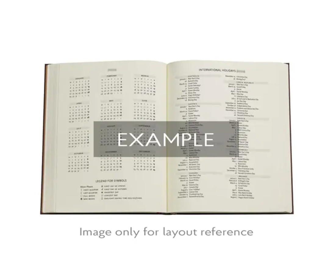 2026 Layla, Ultra, Vertical, Hardcover Weekly Diary