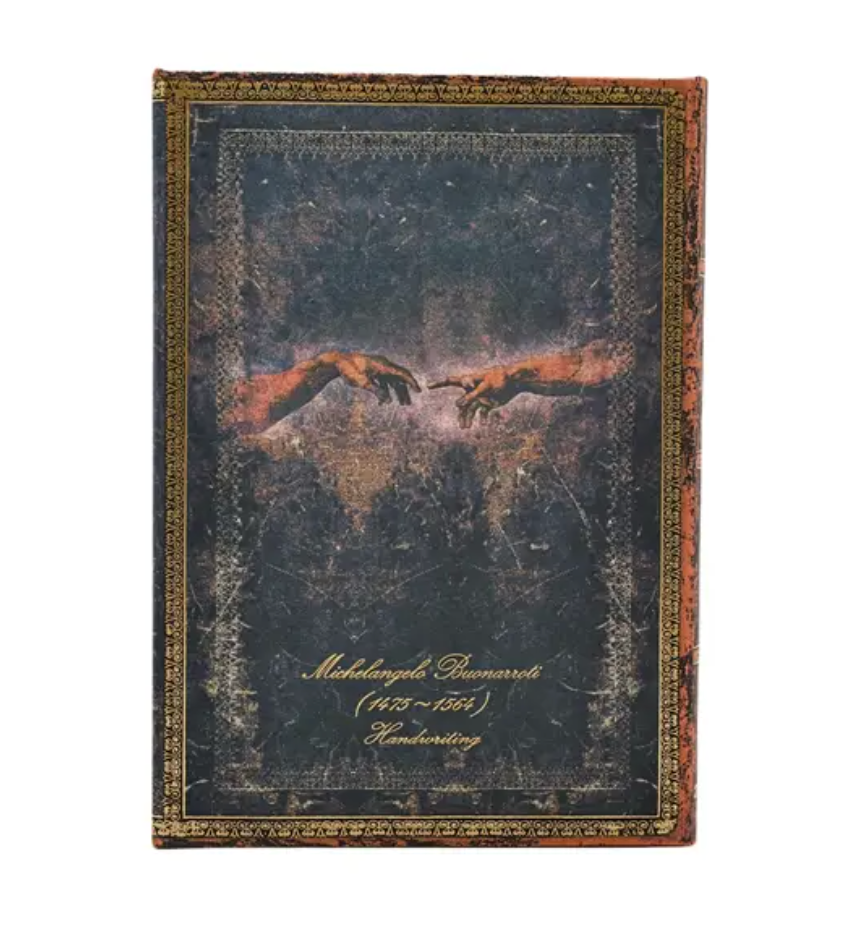 2026 Michelangelo, Handwriting, Midi, Vertical, Hardcover Weekly Diary