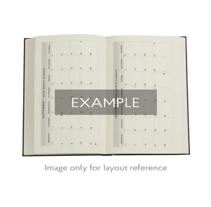 2026 Michelangelo, Handwriting, Midi, Vertical, Hardcover Weekly Diary