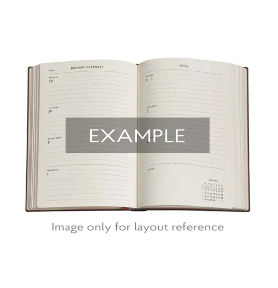 2026 Michelangelo, Ultra, Horizontal, Hardcover Weekly Diary