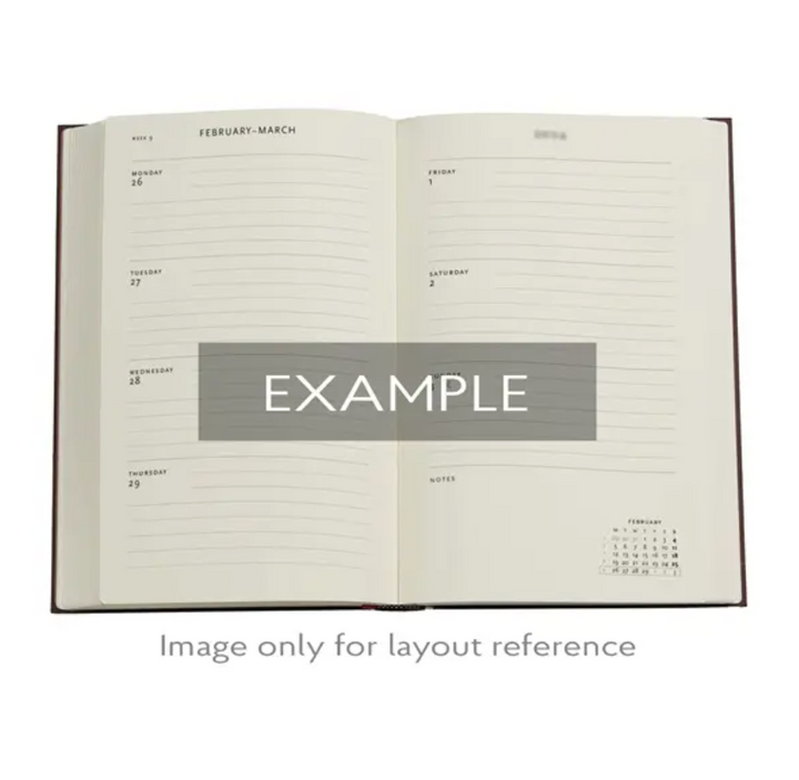 2026 Blue Luxe, Maxi, Horizontal, Hardcover Weekly Diary