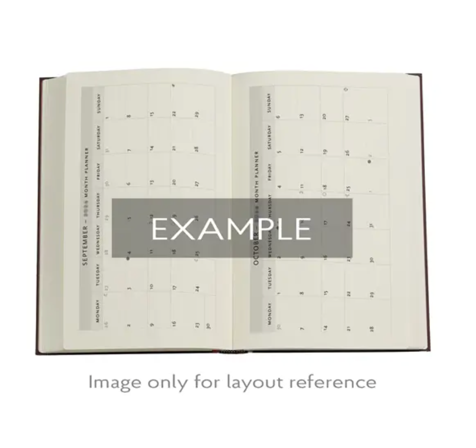 2026 Blue Luxe, Maxi, Horizontal, Hardcover Weekly Diary