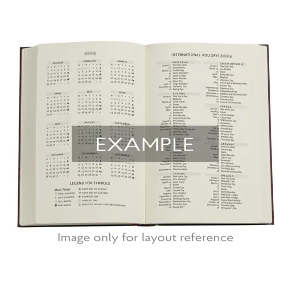 2026 Blue Luxe, Maxi, Horizontal, Hardcover Weekly Diary