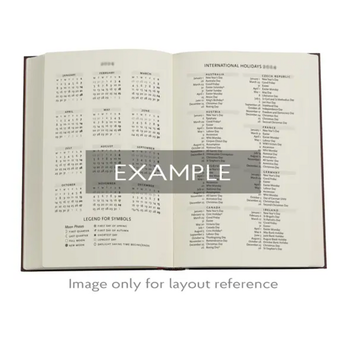 2026 Blue Luxe, Maxi, Horizontal, Hardcover Weekly Diary