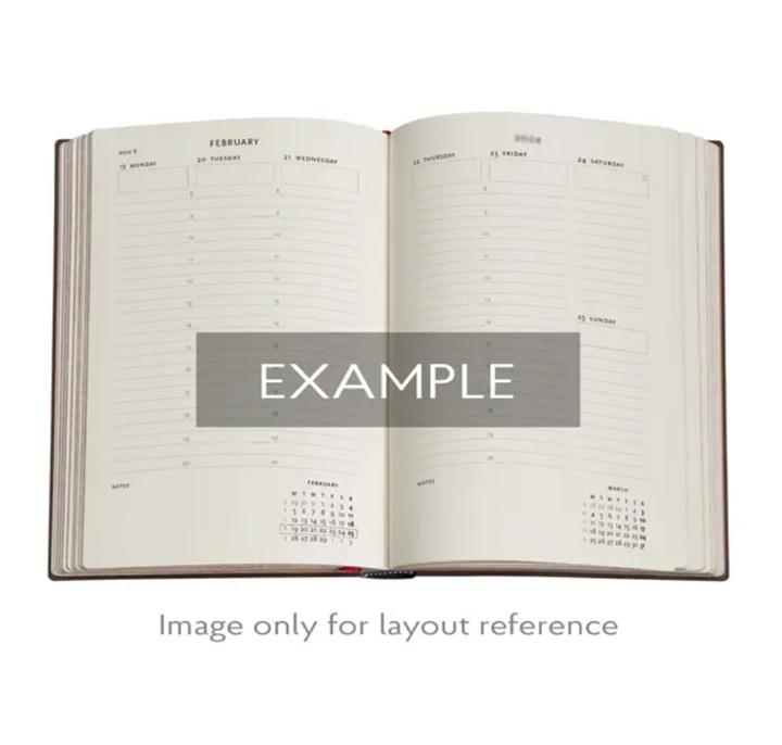 2026 Blue Luxe, Maxi, Vertical, Hardcover Weekly Diary