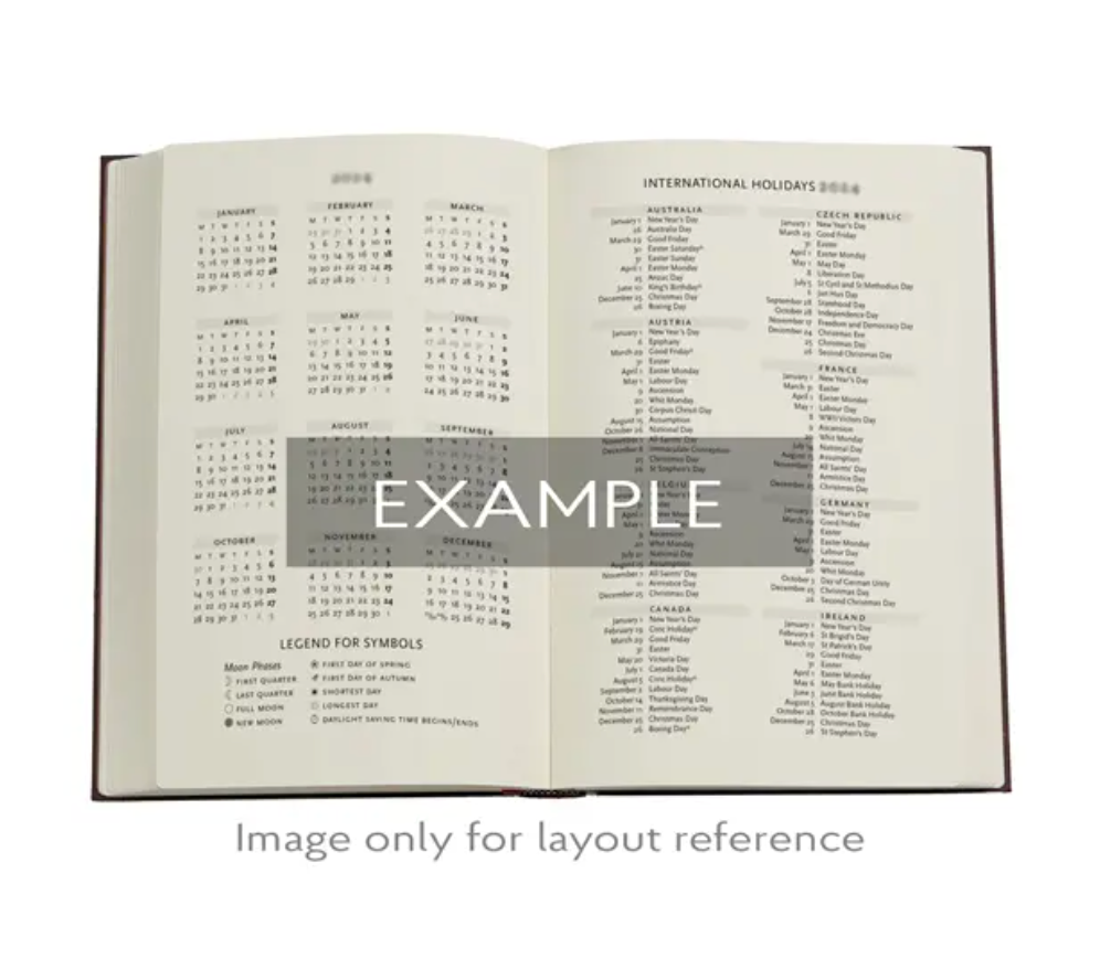 2026 Blue Luxe, Maxi, Vertical, Hardcover Weekly Diary