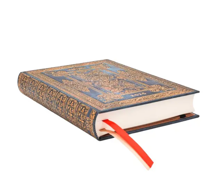 2026 Blue Luxe, Midi, Day-at-a-Time, Hardcover Diary