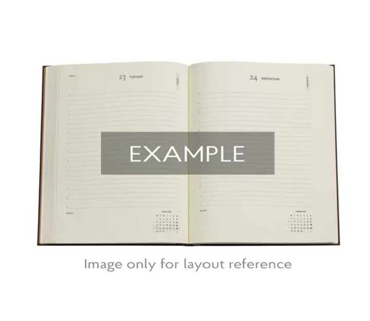 2026 Blue Luxe, Midi, Day-at-a-Time, Hardcover Diary