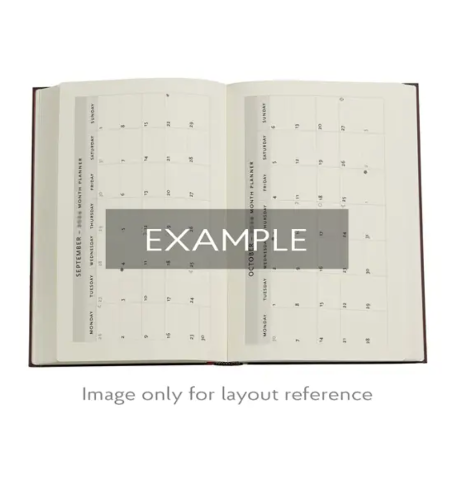 2026 Blue Luxe, Midi, Day-at-a-Time, Hardcover Diary