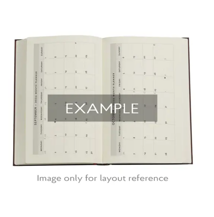2026 Blue Luxe, Midi, Day-at-a-Time, Hardcover Diary