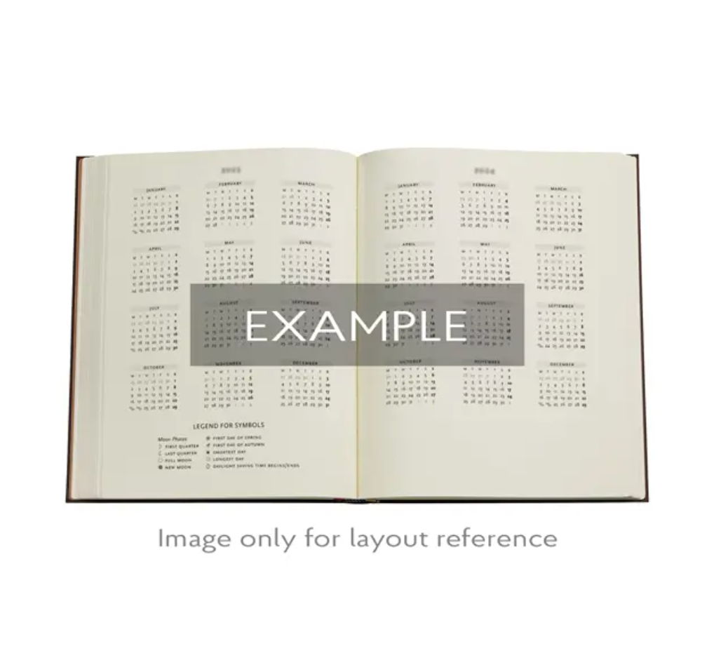 2026 Blue Luxe, Midi, Day-at-a-Time, Hardcover Diary