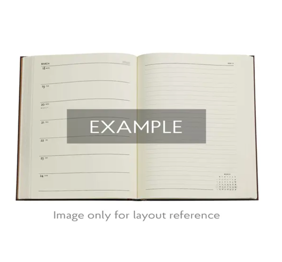 2026 Diamond Jubilee, Ultra, Verso, Hardcover Weekly Diary