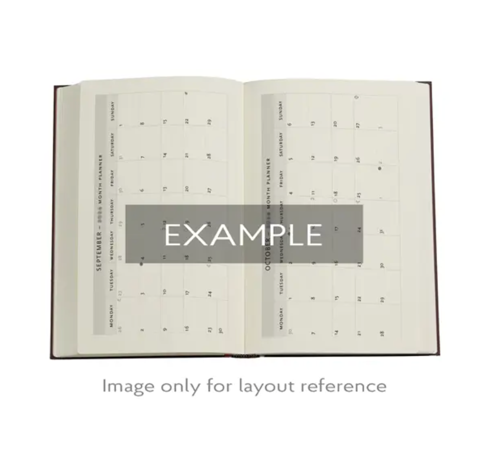 2026 Fiammetta, Midi, Horizontal, Hardcover Weekly Diary