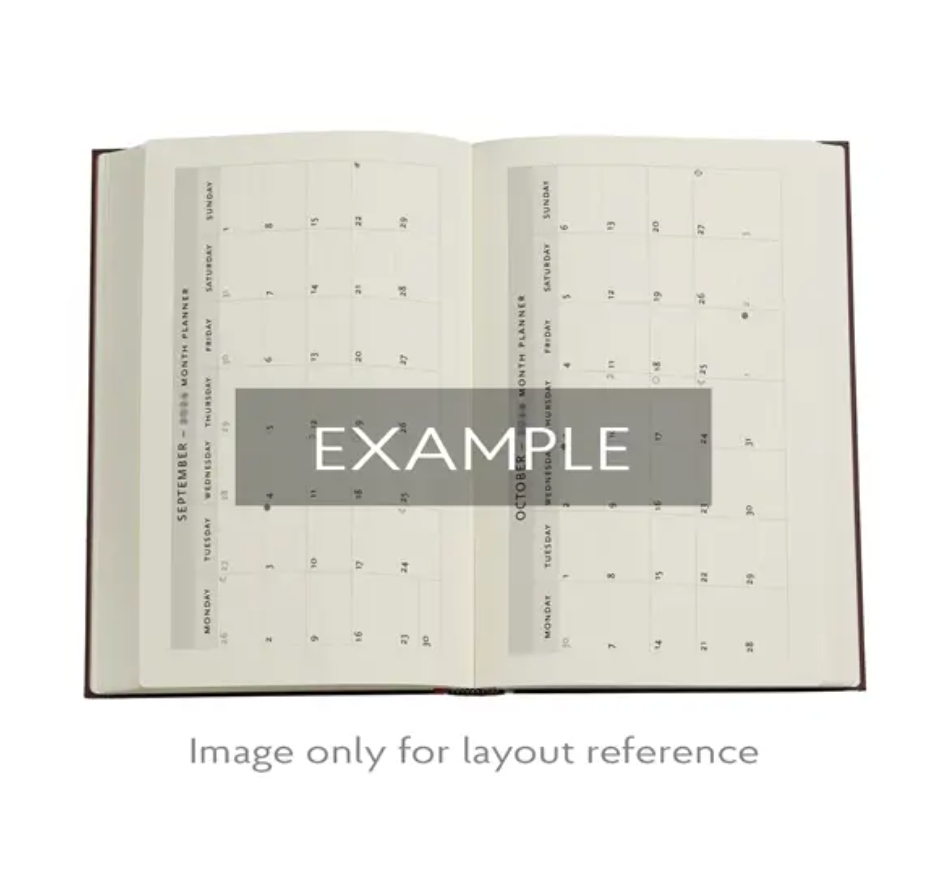 2026 Fiammetta, Midi, Horizontal, Hardcover Weekly Diary