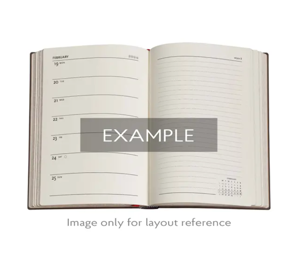 2026 Fiammetta, Midi, Verso, Hardcover Weekly Diary