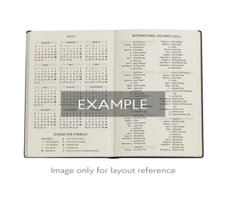 2026 Fiammetta, Midi, Verso, Hardcover Weekly Diary