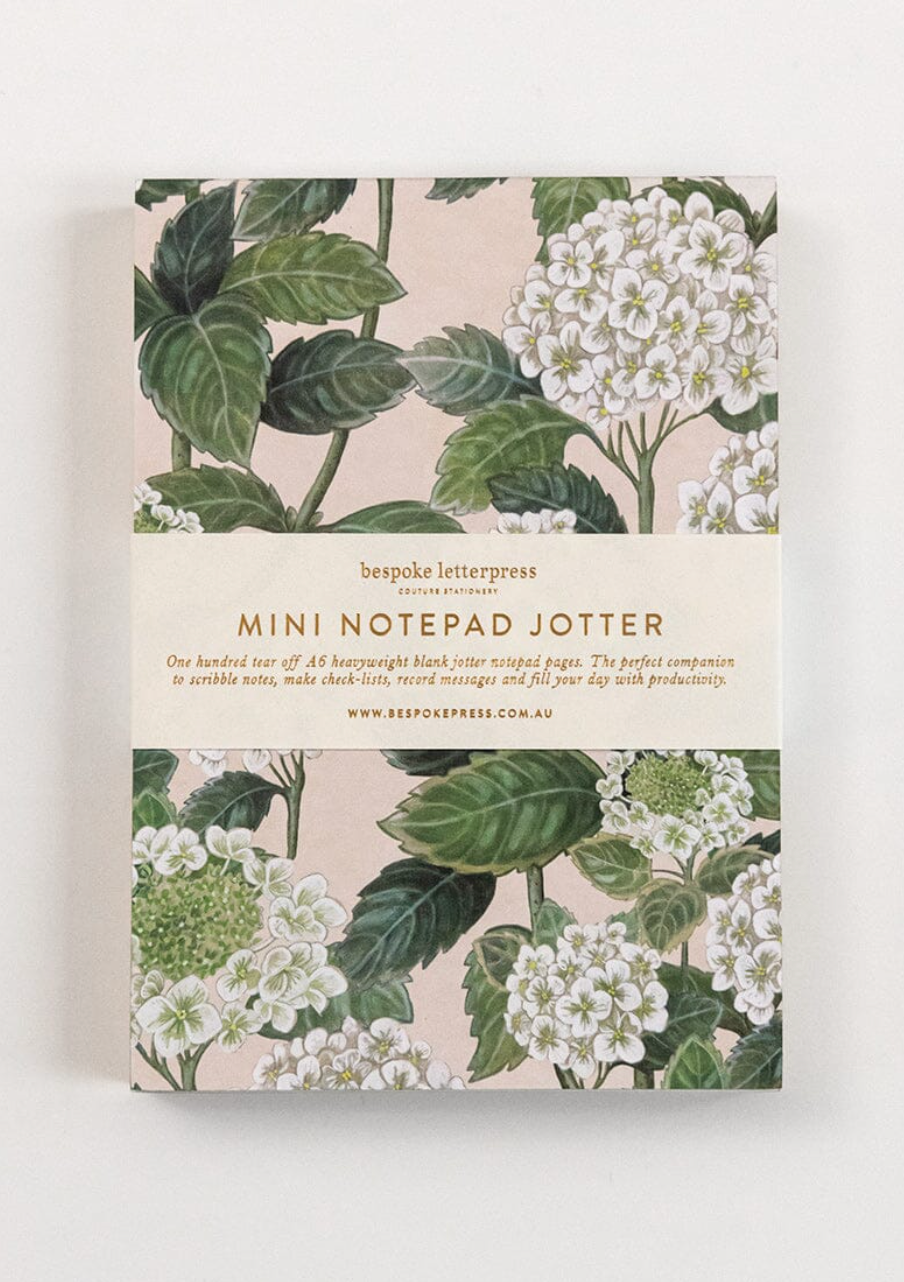 Bespoke Notepad Mini Jotter - Hydrangea