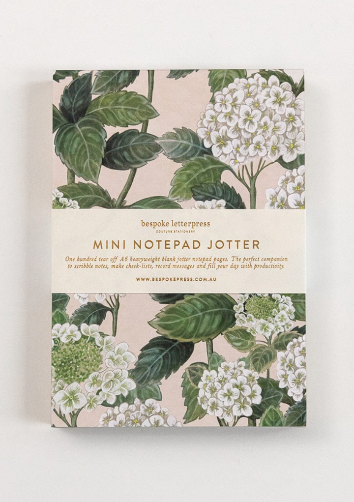 Bespoke Notepad Mini Jotter - Hydrangea