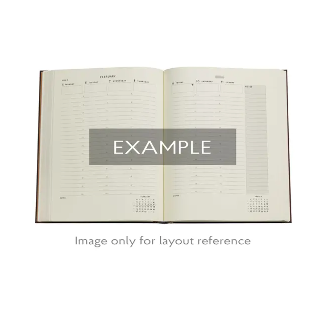 2026 Michelangelo, Ultra, Vertical, Hardcover Weekly Diary