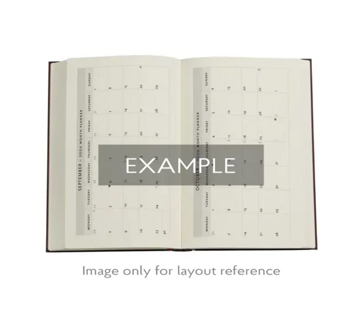 2026 Safavid Indigo, Midi, Horizontal, Hardcover Weekly Diary