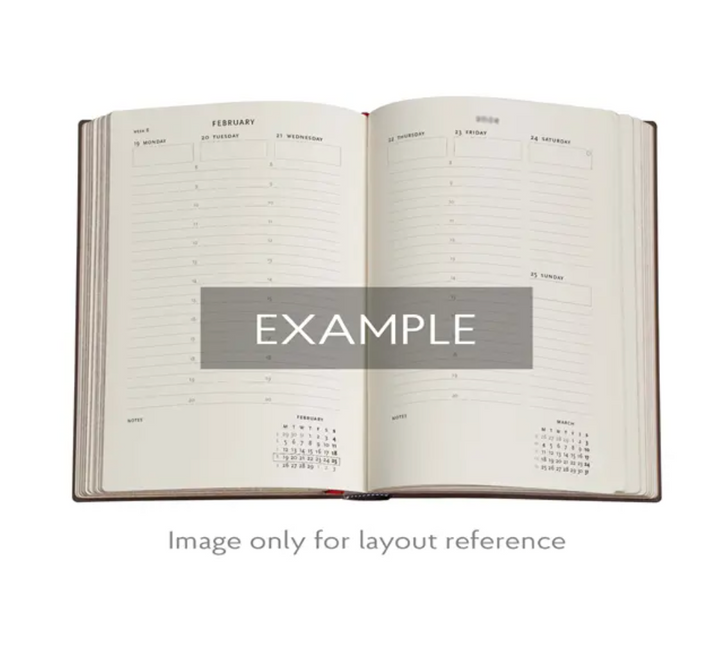 2026 Safavid Indigo, Midi, Vertical, Hardcover Weekly Diary