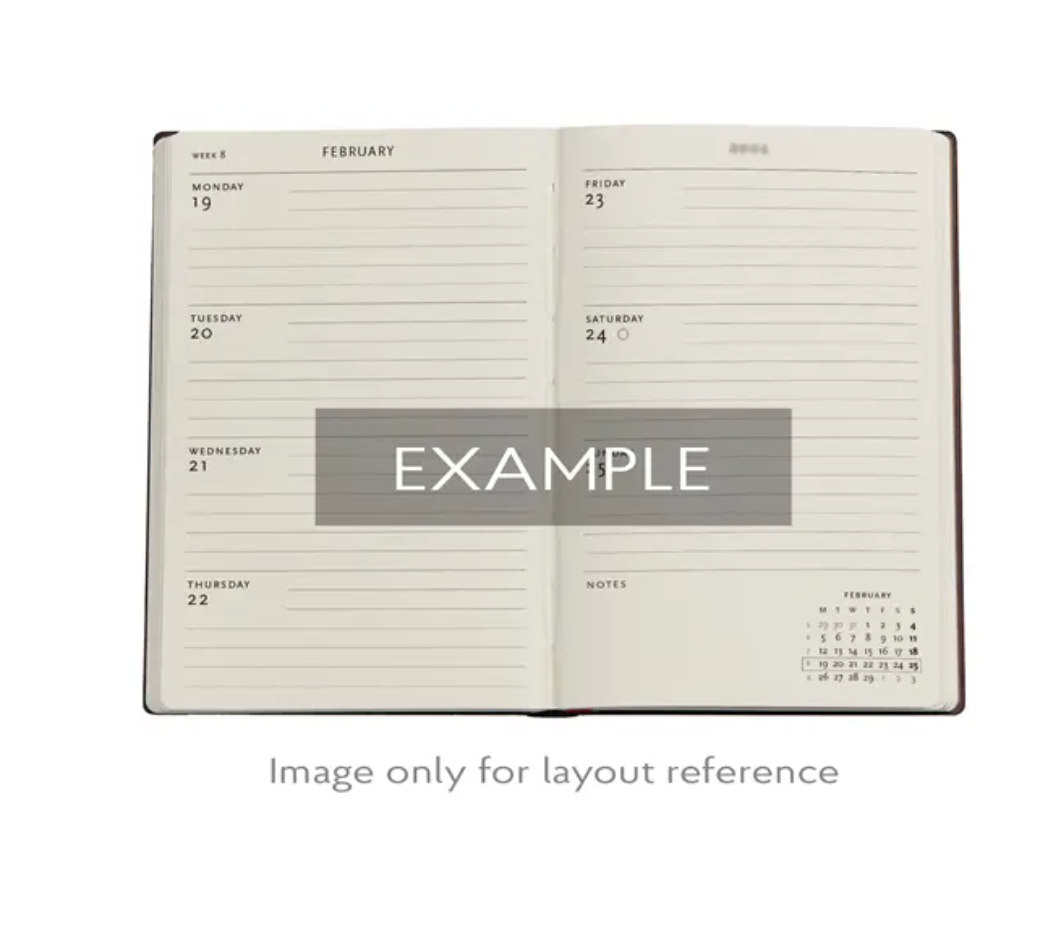 2026 Poetry in Bloom, Midi, Horizontal, Hardcover Weekly Diary