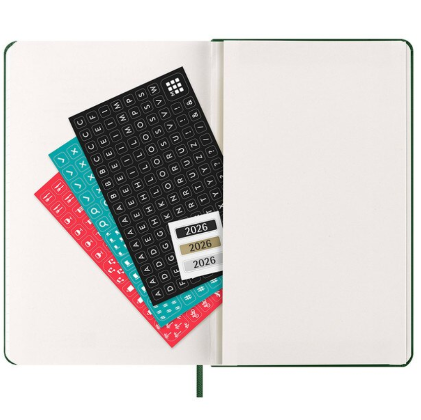 Moleskine 2026 Weekly, Large, Hard Cover Diary - Myrtle Green