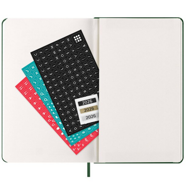 Moleskine 2026 Weekly, Large, Hard Cover Diary - Myrtle Green