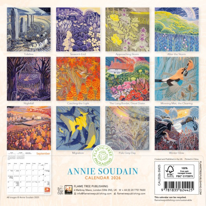 2026 Flame Tree Bookmark Calendar - Annie Soudain