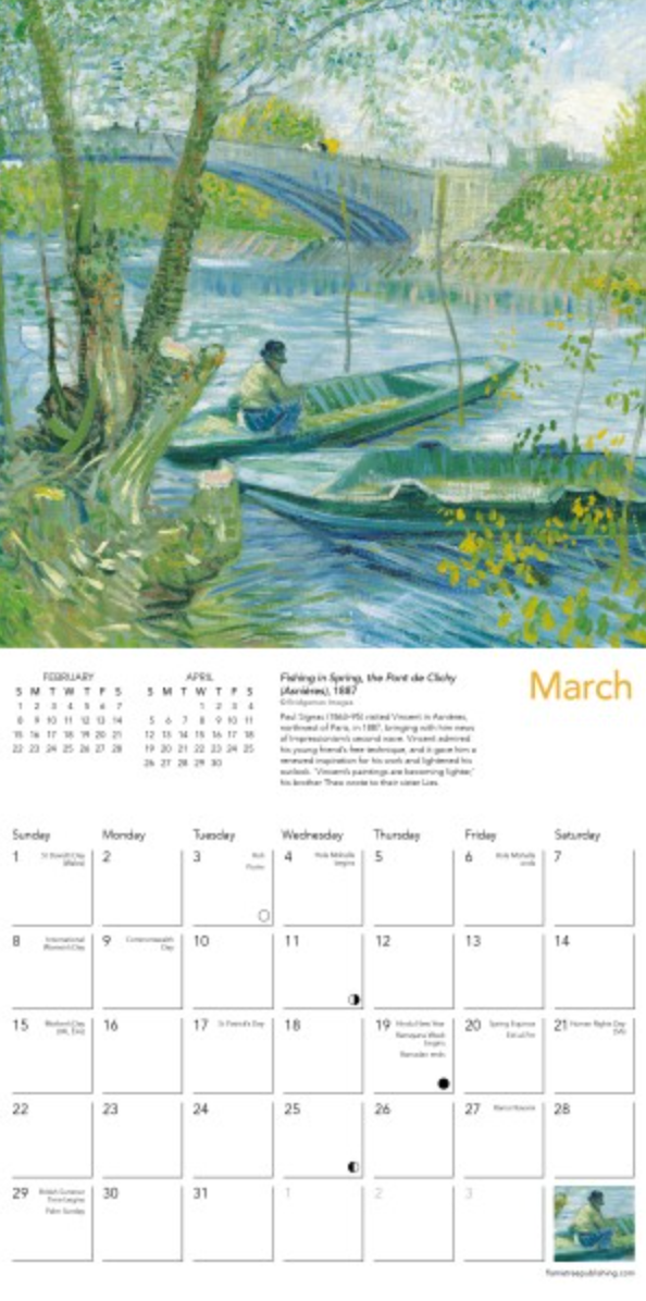2026 Flame Tree Bookmark Calendar - Vincent van Gogh