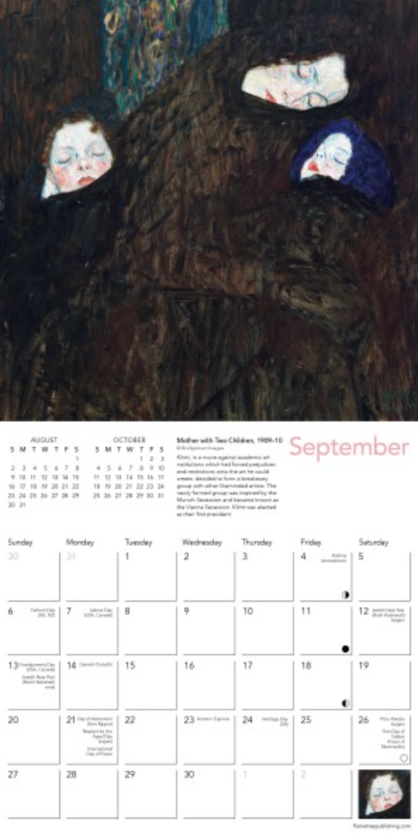 2026 Flame Tree Mini  Calendar - Gustav Klimt