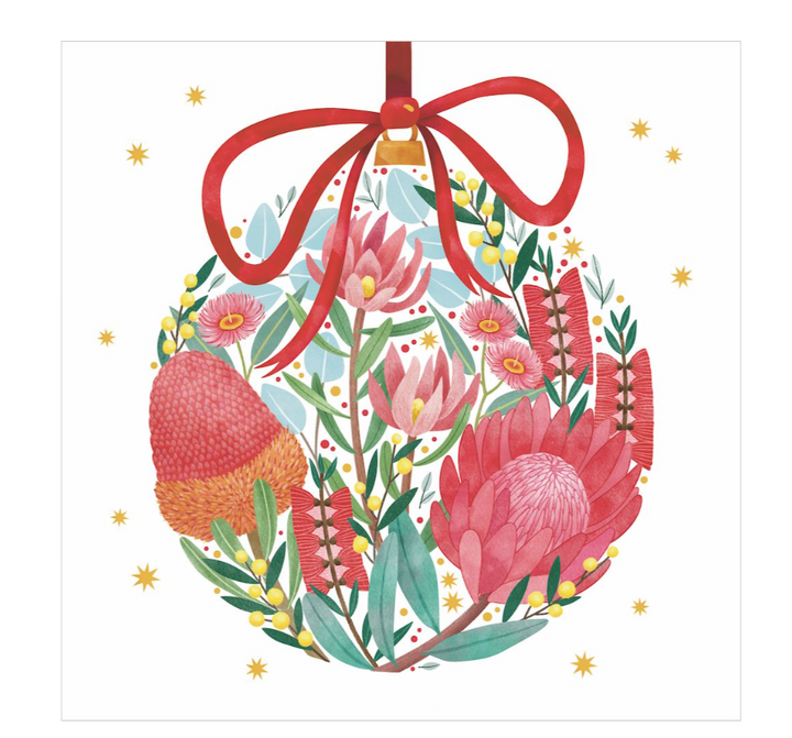RSPCA Christmas Card Pack - Floral Bauble 7