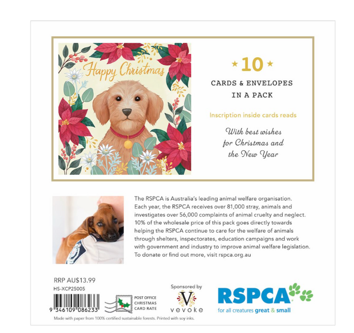 RSPCA Christmas Card Pack - Christmas Dog 5