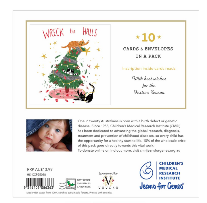 CMRI Christmas Card Pack - Wreck The Halls 18