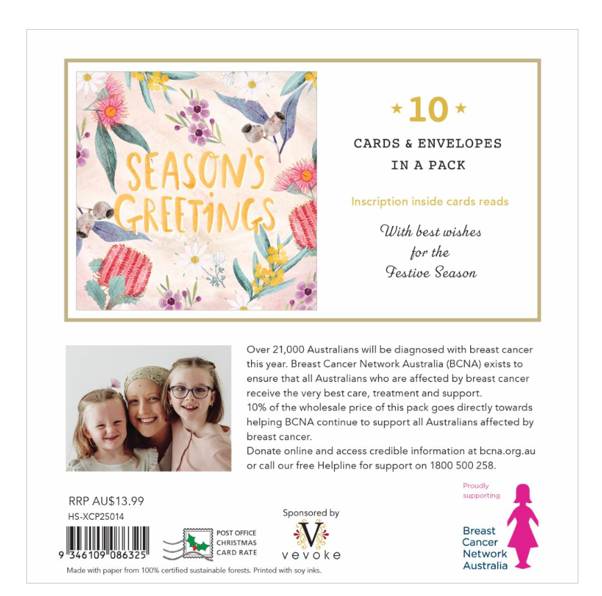 BCNA Christmas Card Pack - Festive Flora 14