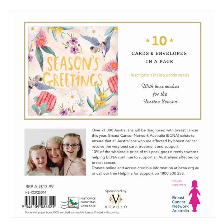 BCNA Christmas Card Pack - Festive Flora 14