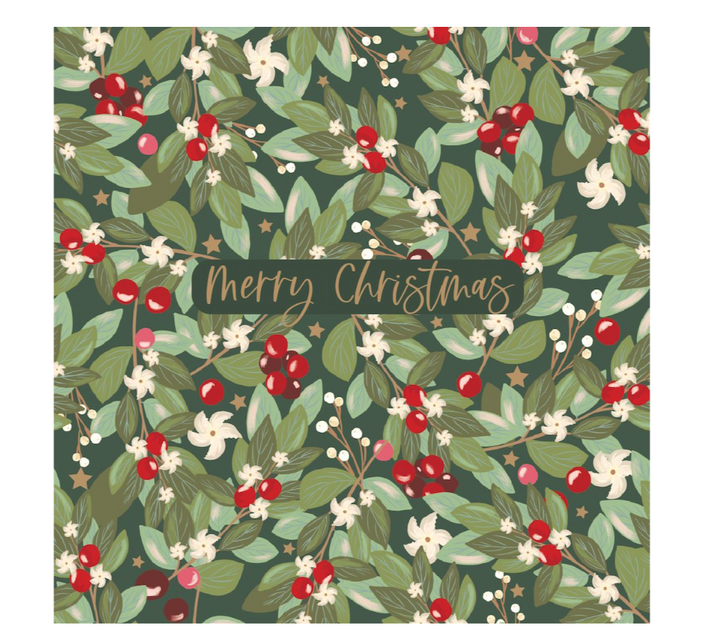 BCNA Christmas Card Pack - Leaves And Berries 16