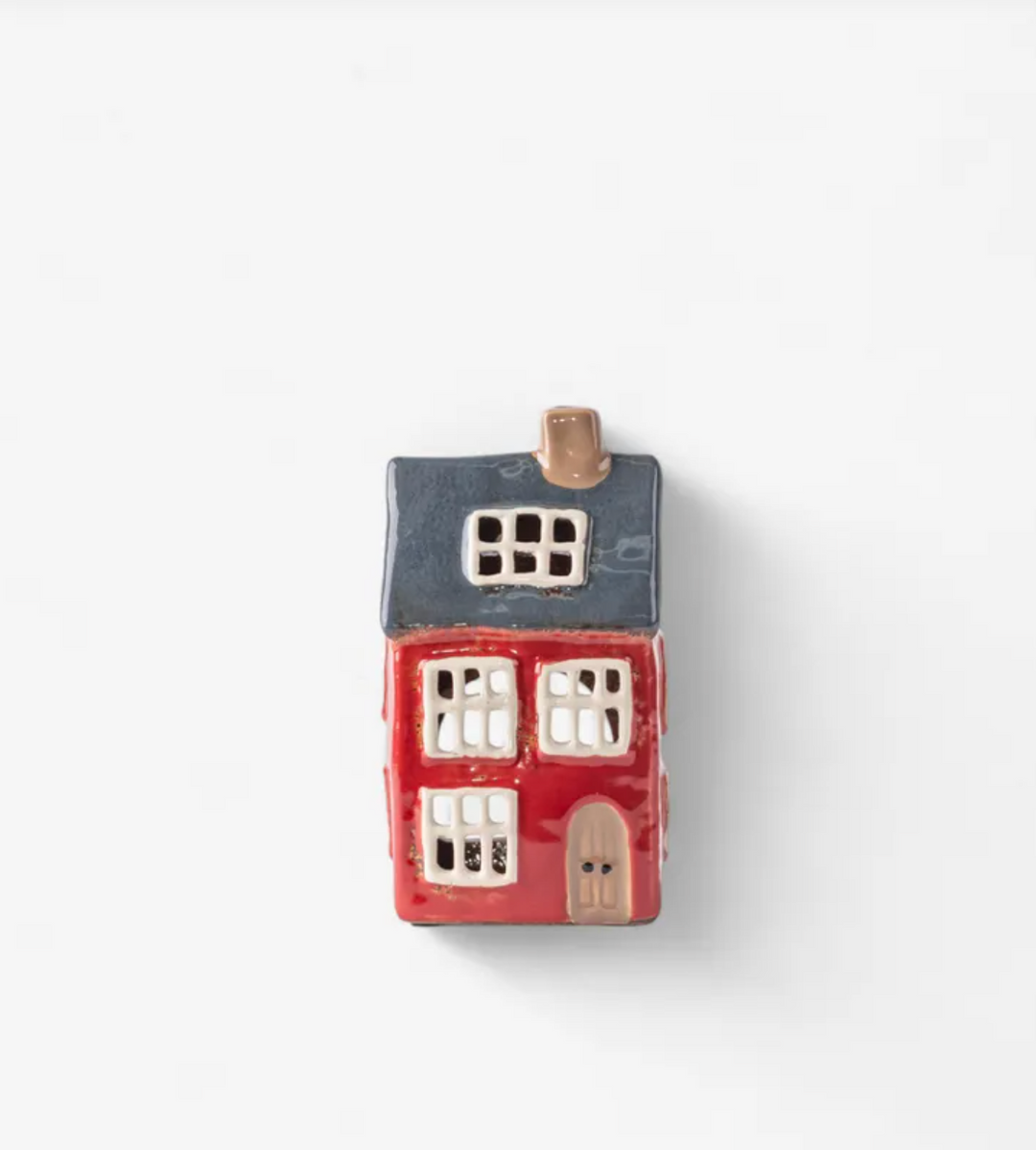 Alsace Tea Light House Navy Roof