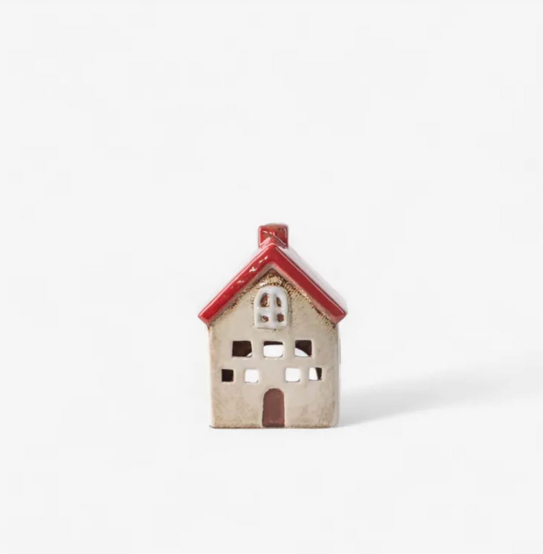 Alsace Tea Light Villa Red White